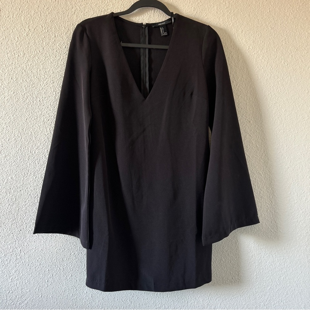 Forever 21 Flare Long Sleeve Dress Witchy Gothic Goth Part Date LBD Women’s S
